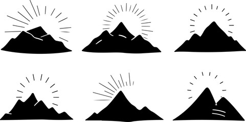 Minimalist Mountain Sunrise Collection