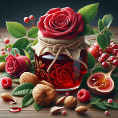 バラと果実の贅沢ジャムのスタイリング