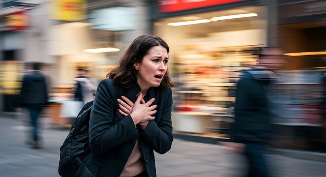 panic attack in public, social anxiety, mental health - Powered by Adobe