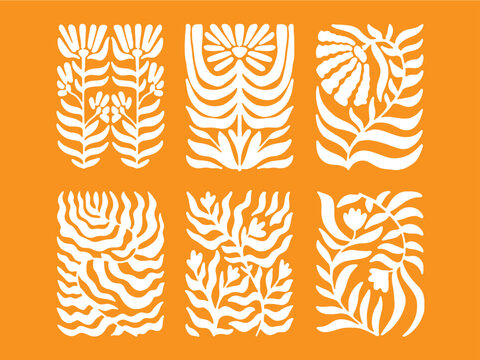 floral decoration illustration seaweed florel decorative element leaf leaves rose sun