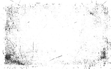Dirty Black and white grunge texture frame vintage effect. Abstract grunge texture. dust particle and dust grain transparent background.