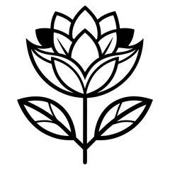 black and white flower