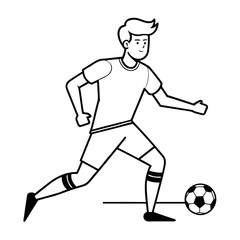 Obraz premium football player silhouette