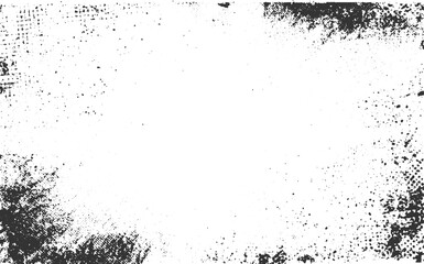 Scratched Grunge Urban Background Texture Vector. Dust Overlay Distress Grainy Grungy Effect. Dotted halftone gradient texture. transparent background.