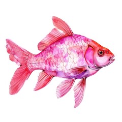Vibrant watercolor fish illustration