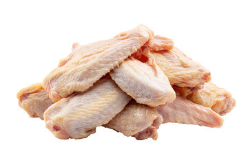 Pile of raw chicken wings
