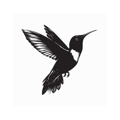Hummingbird hardworking in isolation logo design symbolizing perseverance and focused energy