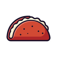 vector illustration of a taco