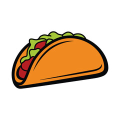 vector illustration of taco
