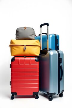 Stacked Colorful Modern Luggage Set for Travel