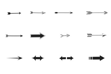 set of  black arrows, black arrow