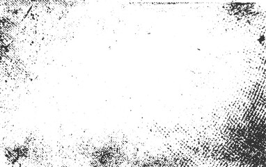 Subtle sprayed ink grain texture overlay. Grunge, abstract halftone dots pattern texture, transparent background.