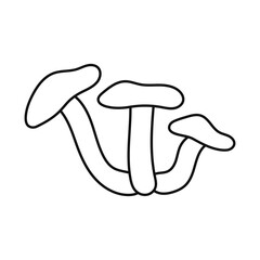 Outline Honey mushroom, armillaria mushroom.