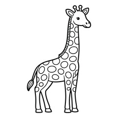 Fototapeta premium Hand Drawn giraffe vector illustration