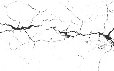 Cracks, Vector grunge cracked texture Subtle halftone grunge urban texture vector. transparent background.