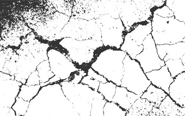 Vintage grunge paper texture isolated. Old worn overlay distressed, Dirty Cracked Plaster Texture, transparent background. 