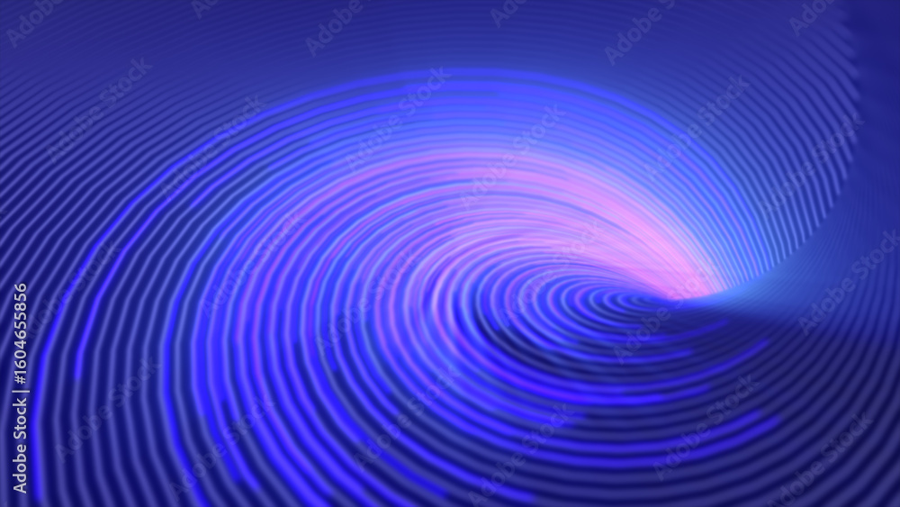 Aufkleber abstract swirling pattern with glowing blue and purple concentric lines, creating a dynamic energy v
