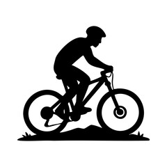 Obraz premium Mountain Biking Man Icon Vector Design