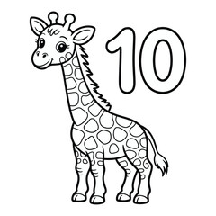 Fototapeta premium giraffe cartoon illustration