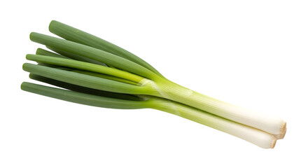 A bunch of fresh green onions isolated against black background    .ai generative, transparent background, white background. isolated on white background