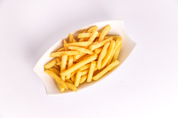Plain Fries White Background