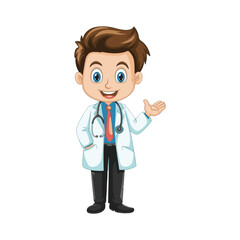 Fototapeta premium funny cartoon doctor