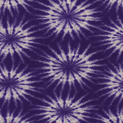 Handcrafted Shibori Indigo Dye Design - Traditional Japanese Textile Art with Abstract Patterns