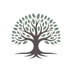 Modern and minimalist vector and abstract logo Unique tree logo
