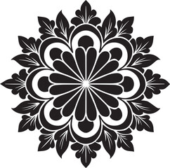 flower mendela vector design round ornament art illustrator