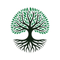 Naklejka premium Modern and minimalist vector and abstract logo Unique tree logo