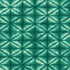 Handcrafted Shibori Indigo Dye Design - Traditional Japanese Textile Art with Abstract Patterns