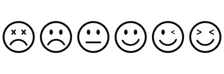 Emoji Vector Icon Set – Facial Expressions, Emotions, and Chat Symbols Collection