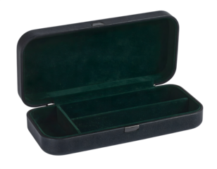 black leather sunglasses case