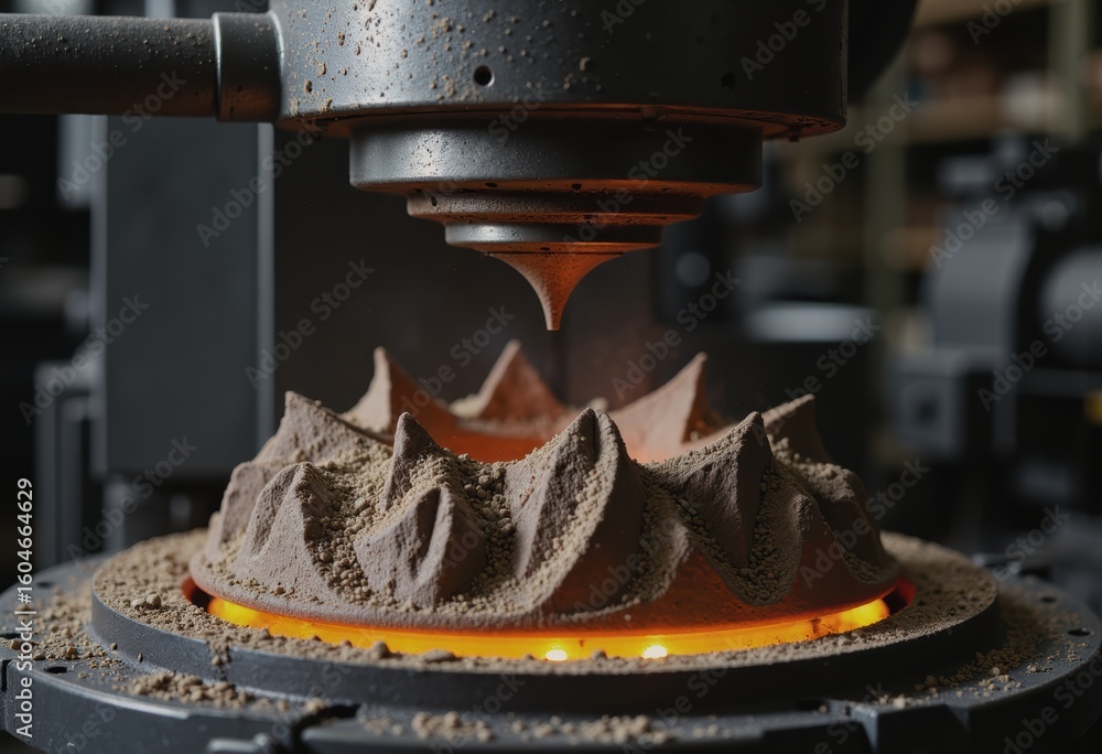 Aufkleber foundry core making machine creating intricate sand molds