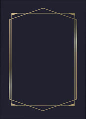 Luxury golden vector invitation card template 