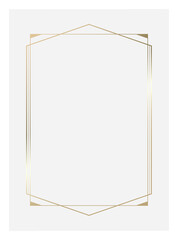 Luxury golden vector invitation card template 