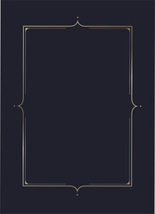 Luxury golden vector invitation card template 