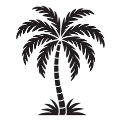 Obraz premium Tropical palm tree silhouette