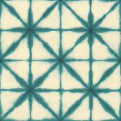 Handcrafted Shibori Indigo Dye Design - Traditional Japanese Textile Art with Abstract Patterns