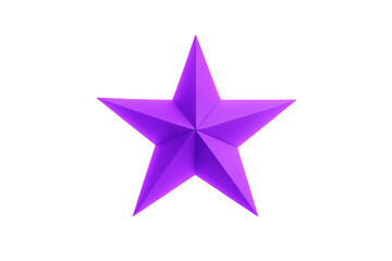 Purple geometric star casting sharp-edged luminescence against transparent background, ideal for digital graphic designs