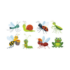 ant on a green background