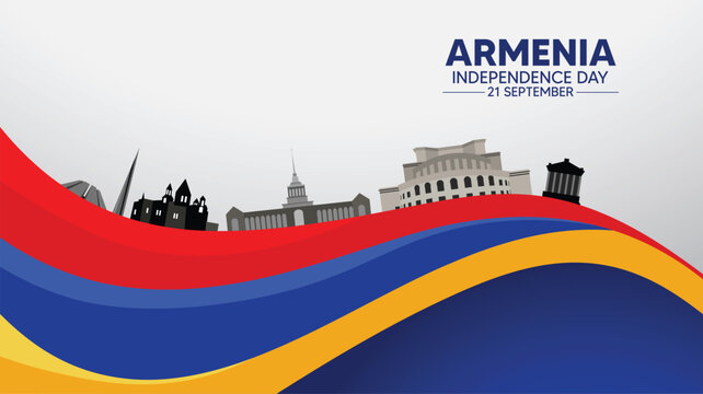 Armenia Independence Day 21 September vector poster - Powered by Adobe