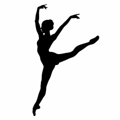 Graceful Movement – Artistic Dance Silhouette Design