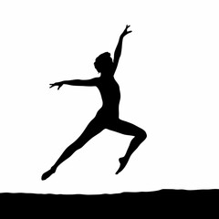 Graceful Movement – Artistic Dance Silhouette Design