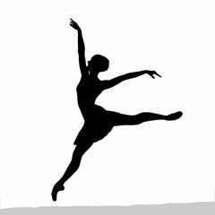 Graceful Movement – Artistic Dance Silhouette Design
