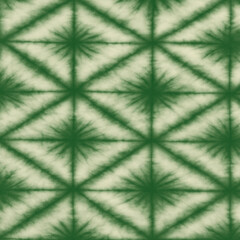 Handcrafted Shibori Indigo Dye Design - Traditional Japanese Textile Art with Abstract Patterns