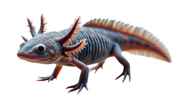 bearded dragon on white background