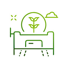 Industrial composting icon with eco-friendly agriculture concept illustration