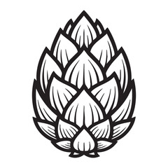 hop engraving vector illustration