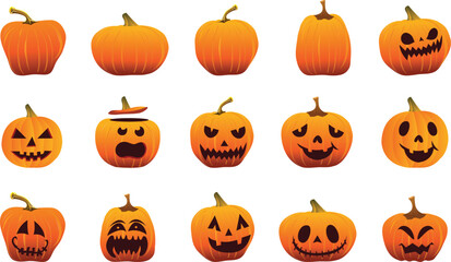 halloween pumpkin set.